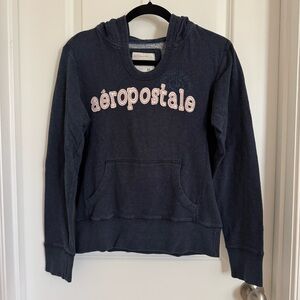 Aeropostale Vintage Y2K Navy Blue Hoodie, M